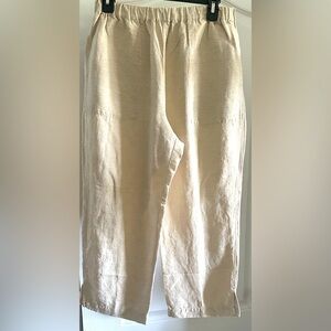 Chico’s silk and linen crop pants. Size 2